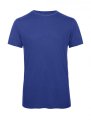 Heren T-shirt Triblend B&C TM055 Heather Royal Blue